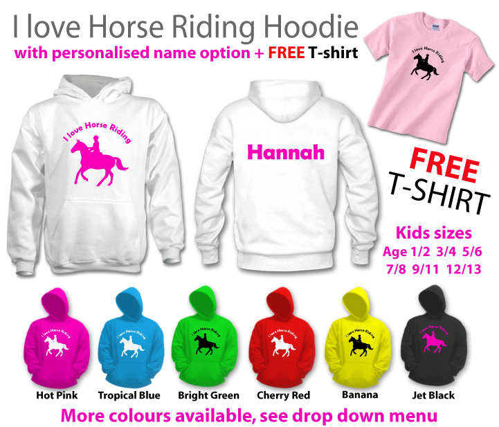 i love horse riding hoodie